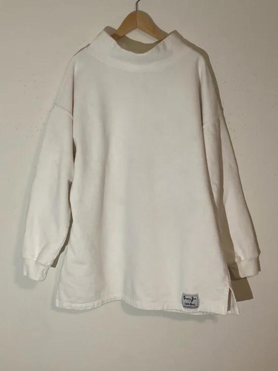 Sloppy Joe UK 100% Organic Cotton High Neck Sweatshirt, Sz 3 L/XL Oversized Boxy - Picture 4 of 16